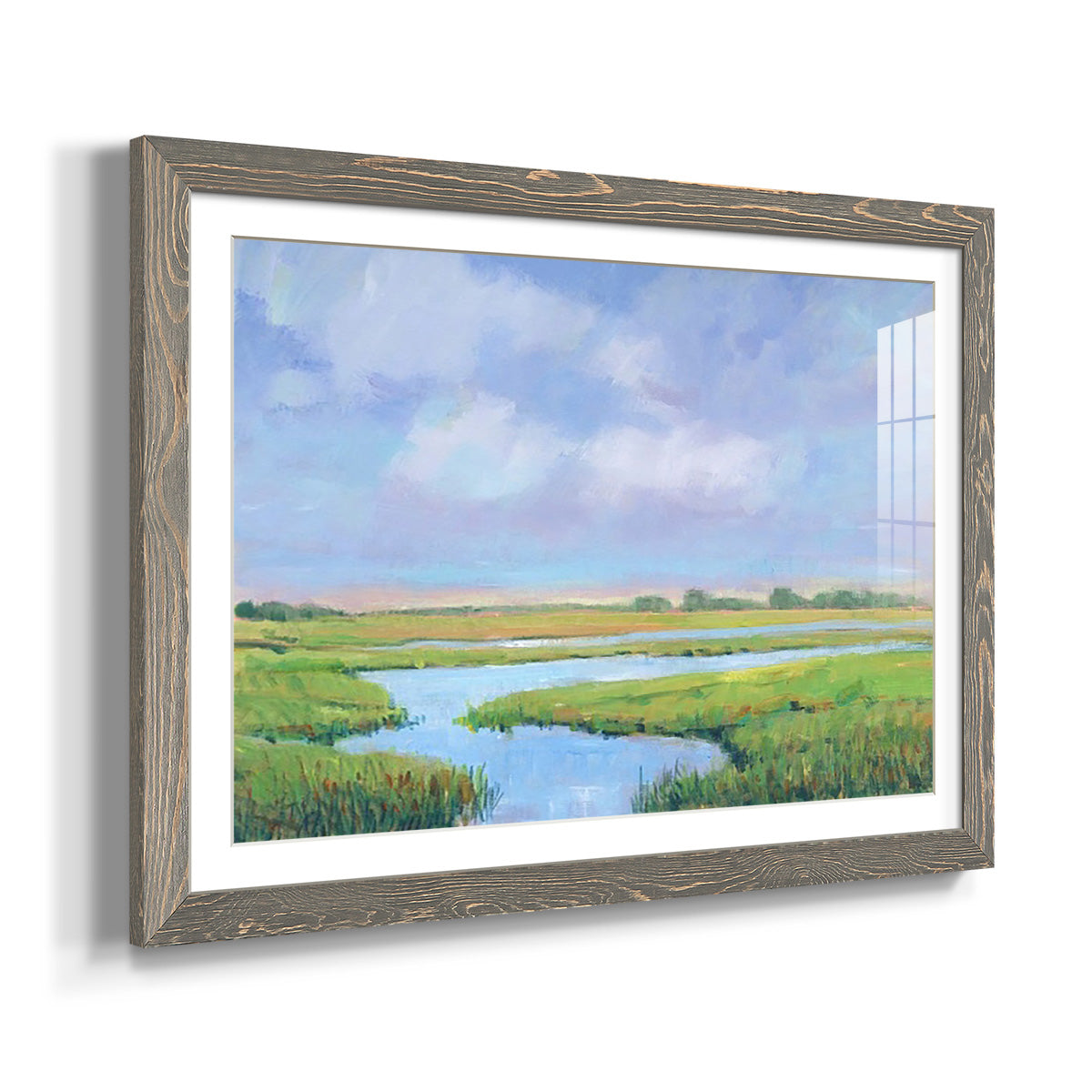Summer Marsh II - Barnwood Framed Art Print