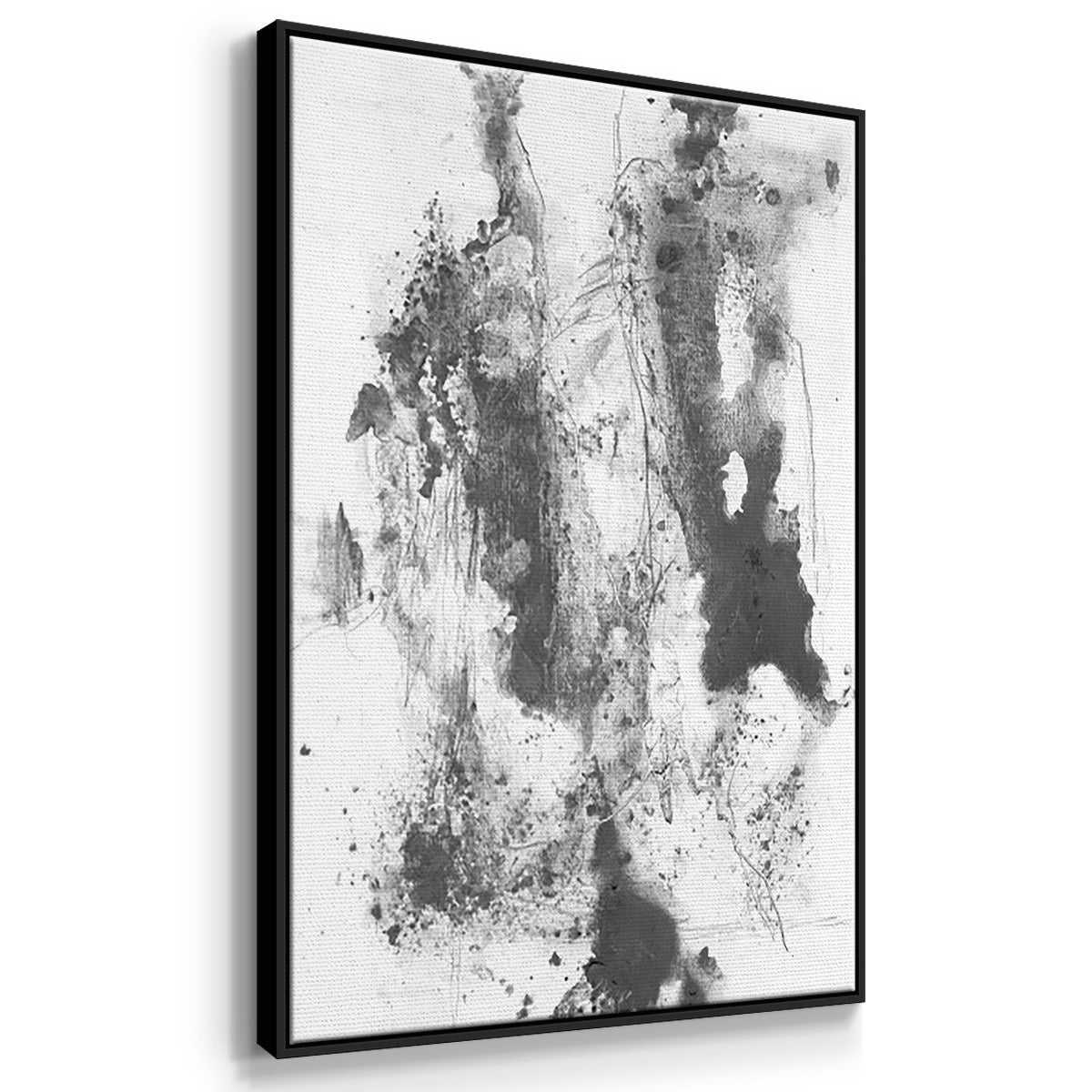 Graphite Abstract I - Floater Framed Canvas Set