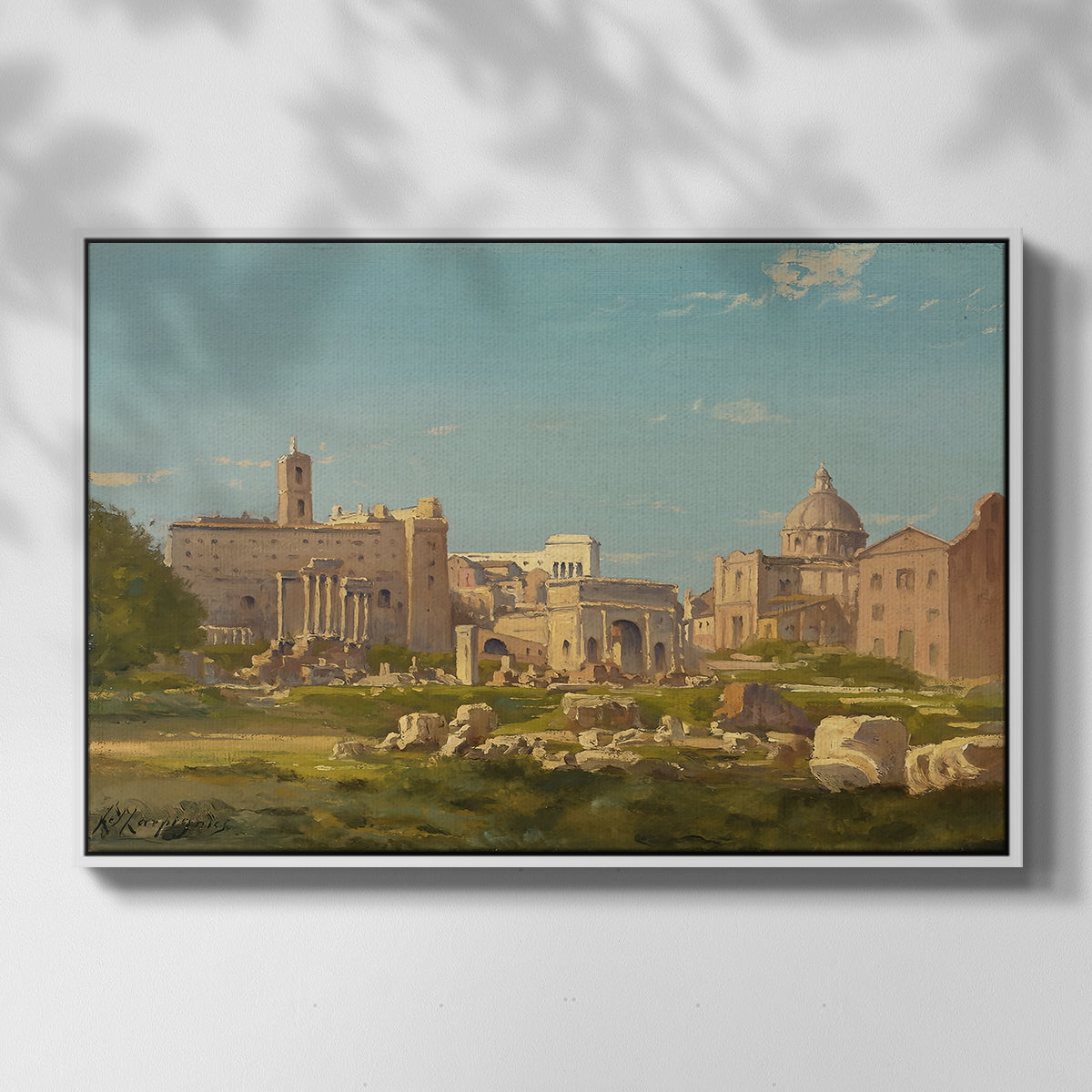 The Roman Forum, c. 1860 - Floater Framed Canvas Print