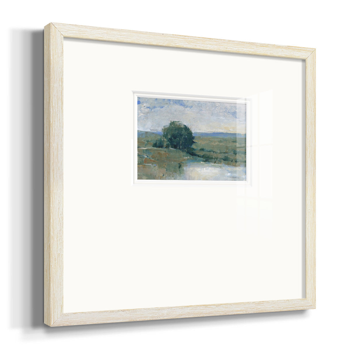 Riverbank Impression I Premium Framed Print Double Matboard