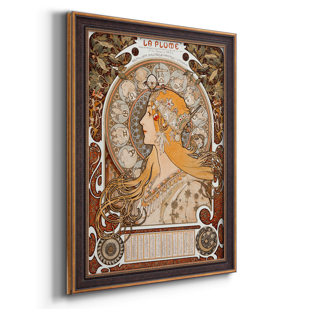 Zodiaque (La Plume) - Ornate Framed Canvas Print