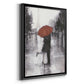 Caught in the Rain - Modern Framed Canvas Print