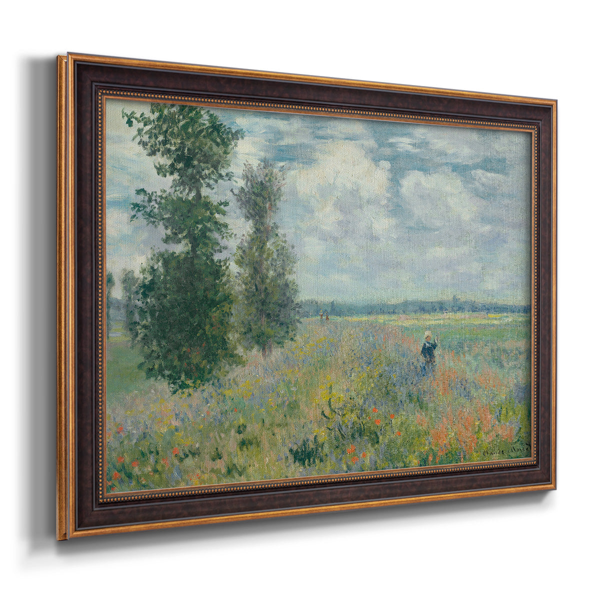 Poppy Field, Argenteuil - Ornate Framed Canvas Print
