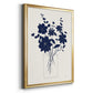 Indigo Sketch Bouquet II - Modern Framed Canvas Print