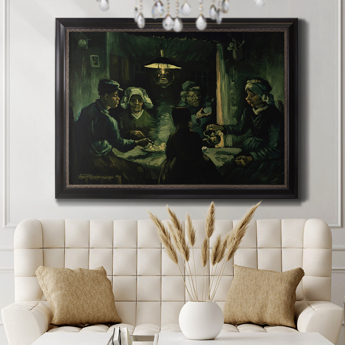 Second Study for the Potato Eaters - Ornate Framed Canvas Print