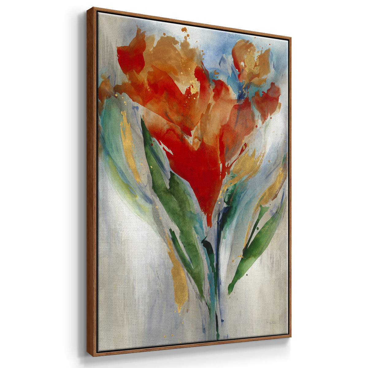 Wild Flower Bouquet - Framed Premium Gallery Wrapped Canvas L Frame - Ready to Hang