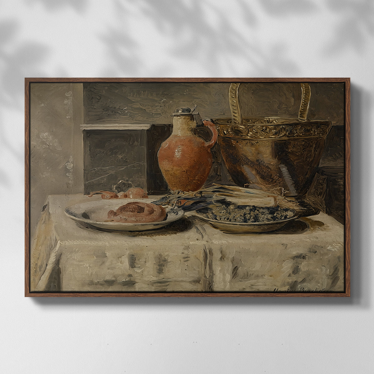 Still Life with Jar, c. 1881-1885 - Floater Framed Canvas Print
