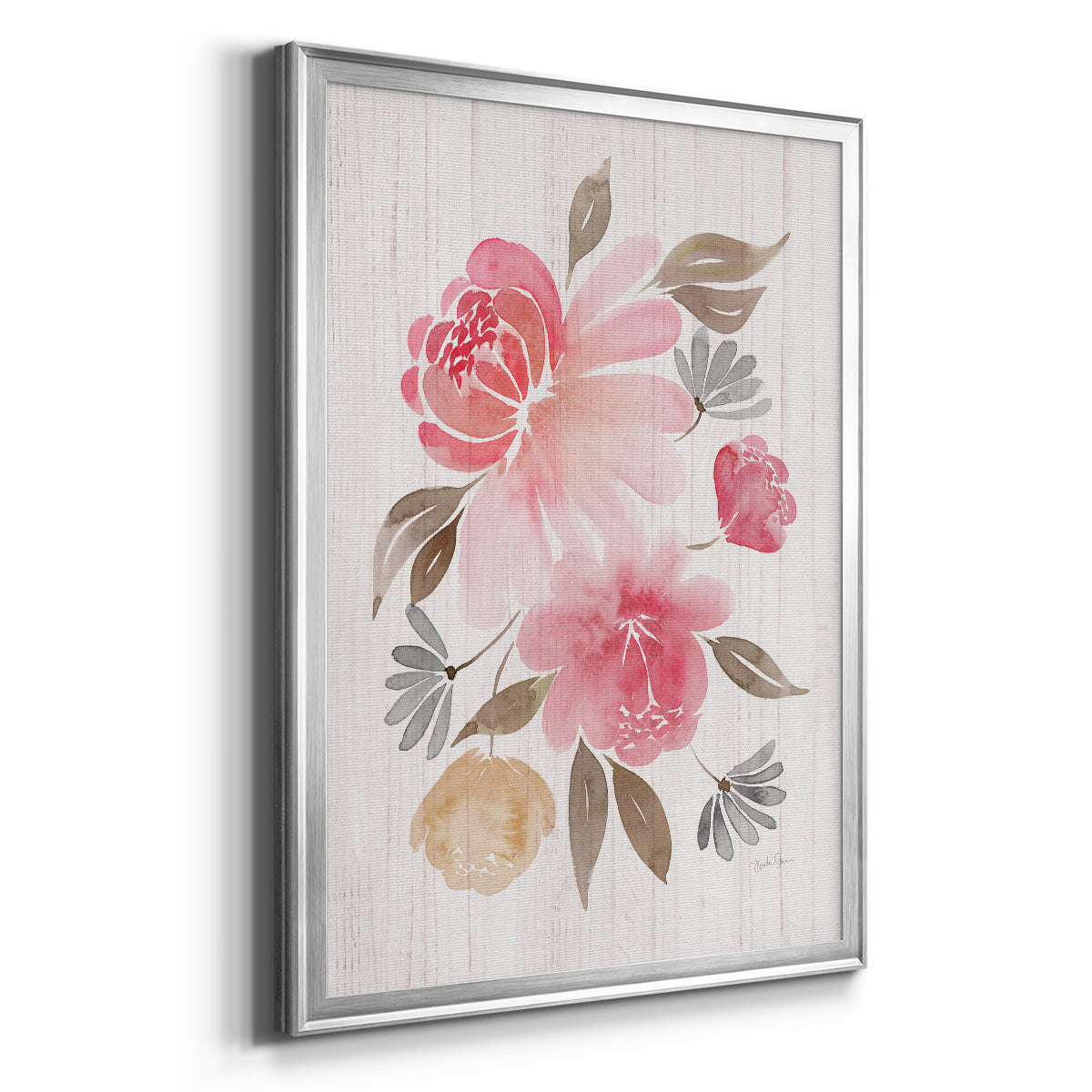 Loose Peonies II - Modern Framed Canvas Print