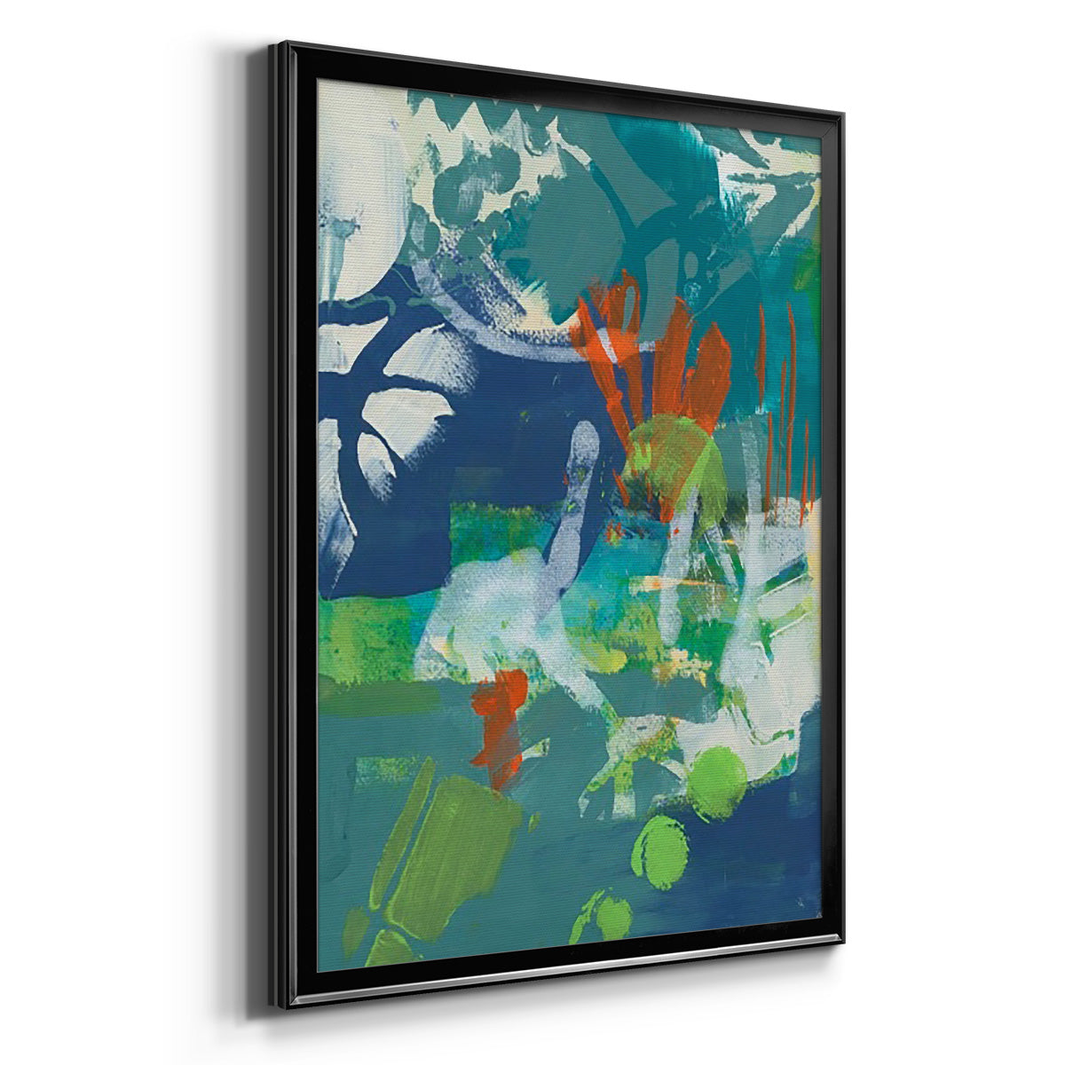 Tropical Graphics I - Modern Framed Canvas Print