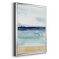 Watercolor Ocean Horizon I - Modern Framed Canvas Print