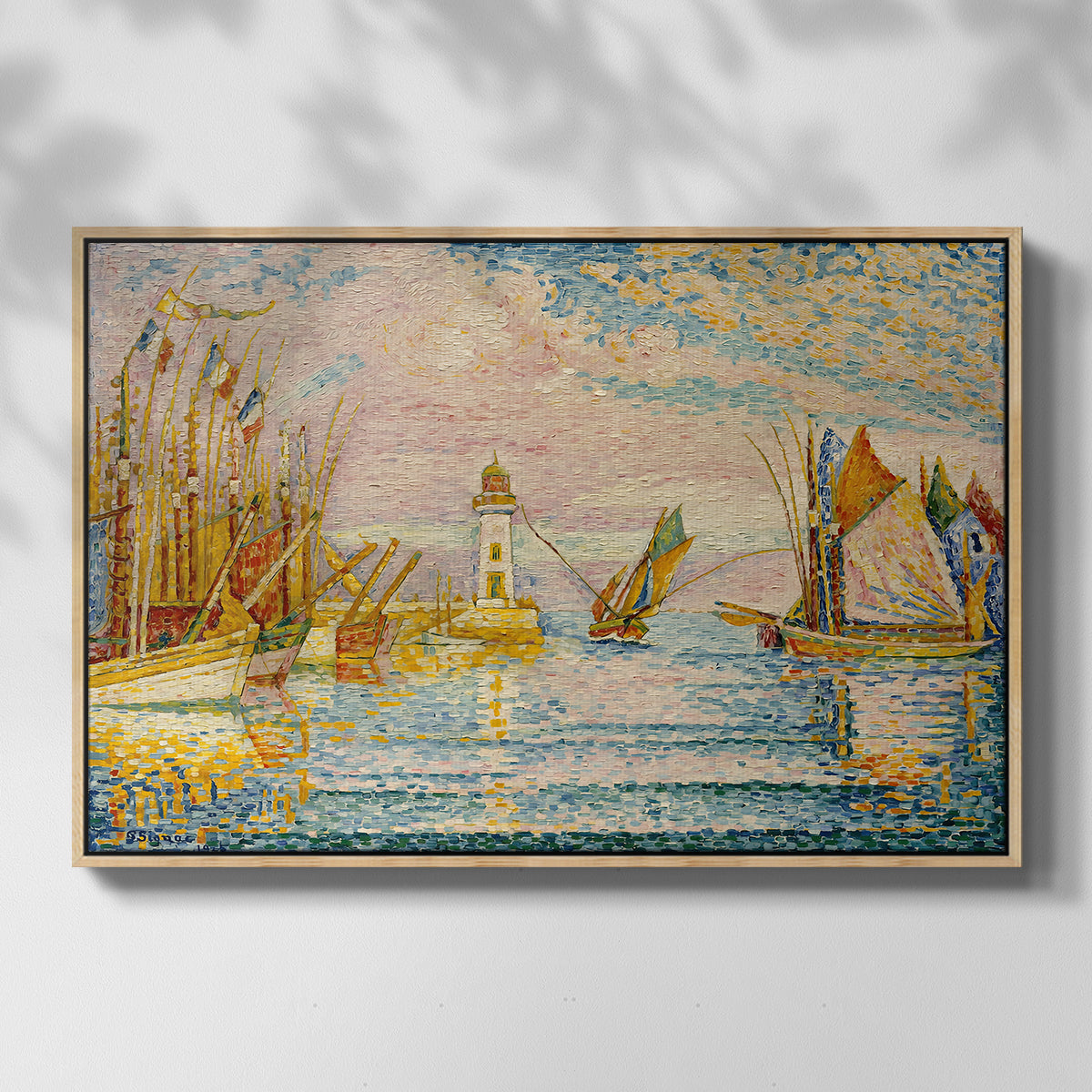 The Lighthouse at Groix, 1925 - Floater Framed Canvas Print