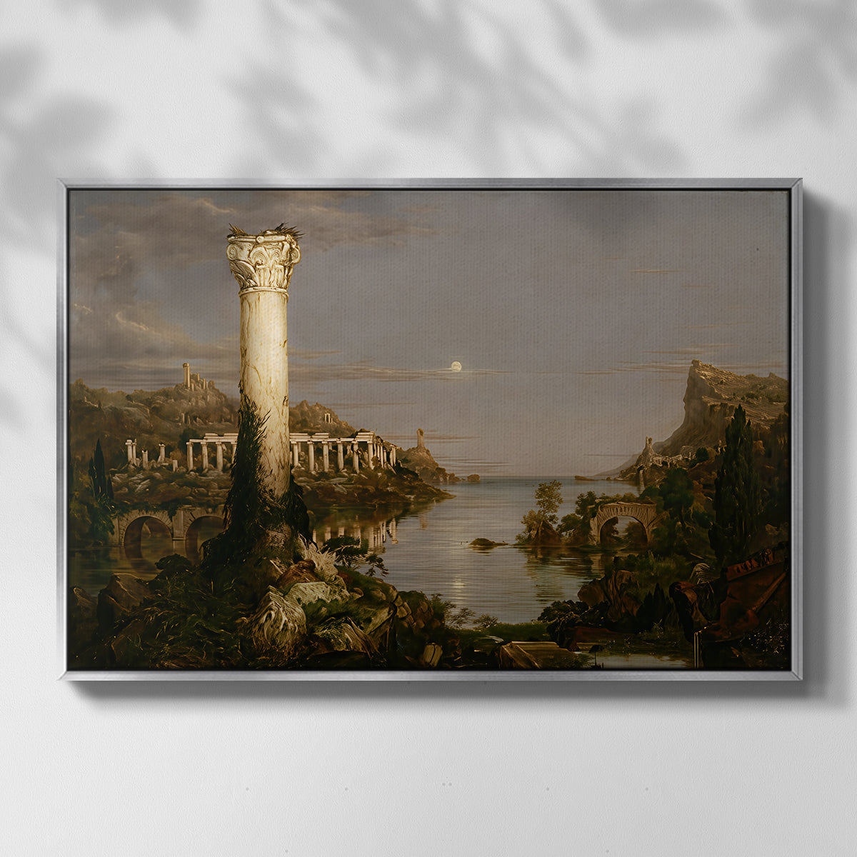 The Course of Empire: Desolation, 1836 - Floater Framed Canvas Print