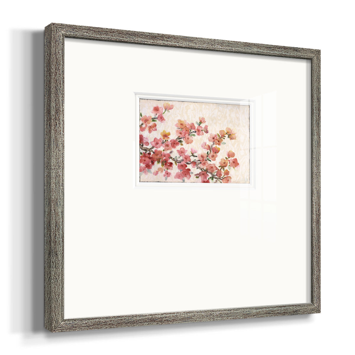 Cherry Blossom Composition II - Double Matboard Framed Print