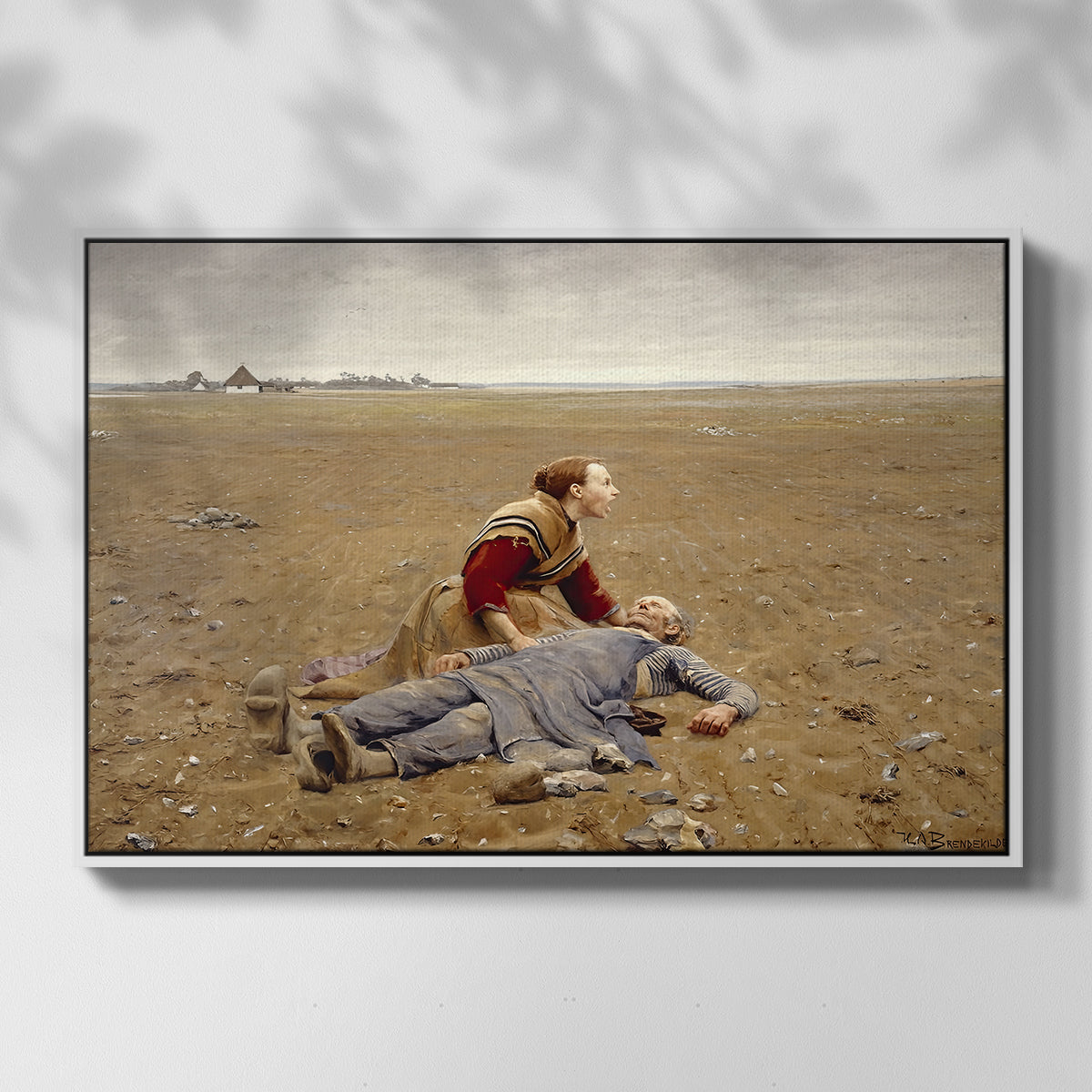 Worn Out (Udslidt), 1889 - Floater Framed Canvas Print