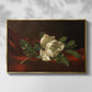 Magnolia on Red Velvet, c. 1885-1890 - Floater Framed Canvas Print