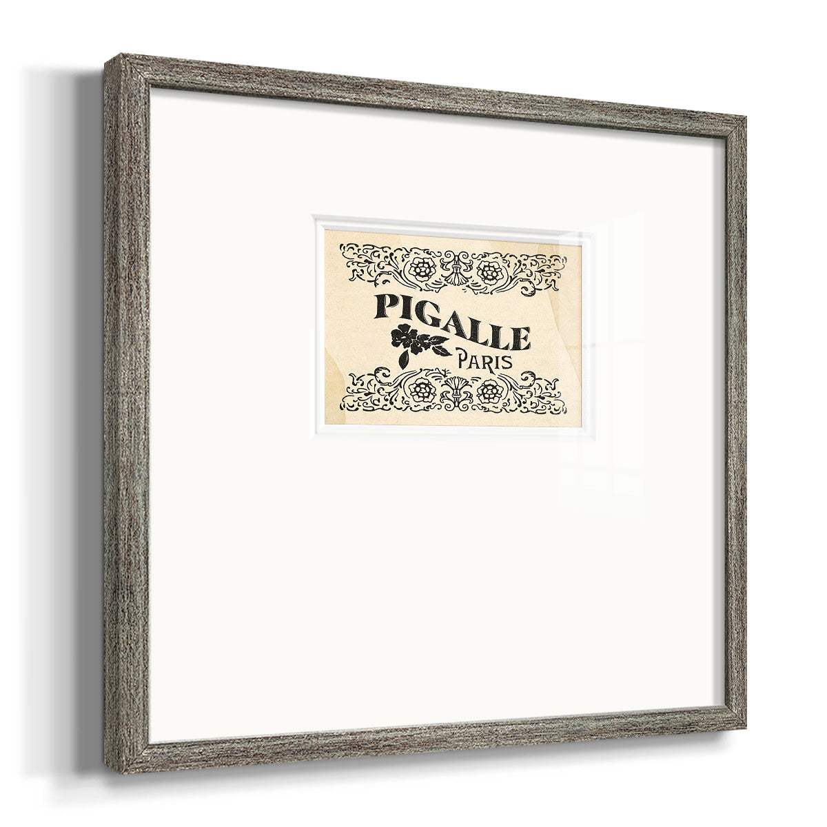 Antique French Label III Premium Framed Print Double Matboard