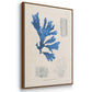 Blue Marine Algae VI - Framed Premium Gallery Wrapped Canvas L Frame 3 Piece Set - Ready to Hang