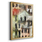 Stacked Houses II - Modern Framed Canvas Print