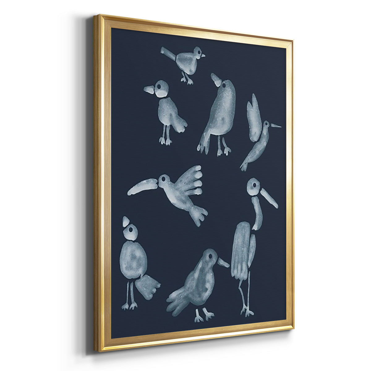Flock II - Modern Framed Canvas Print