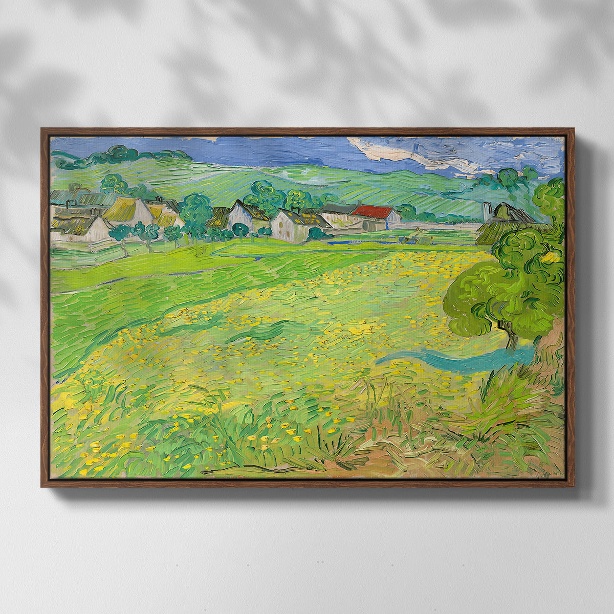 Les Vessenots in Auvers, 1890 - Floater Framed Canvas Print