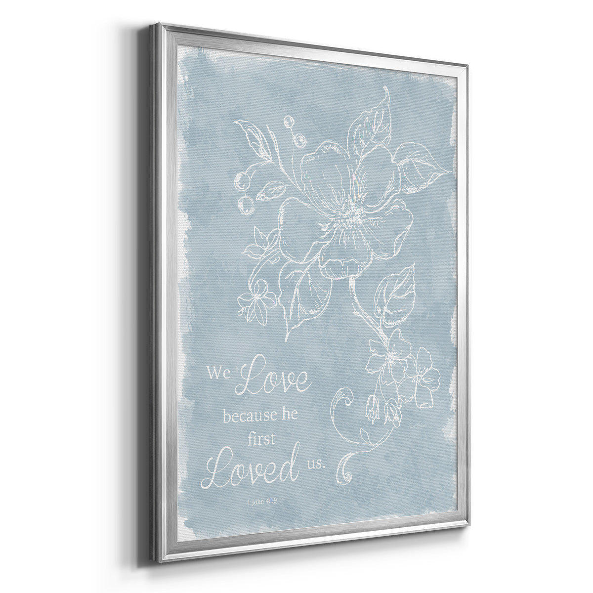 Loved Us First - Modern Framed Canvas Print