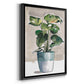 Potted Houseplant II - Modern Framed Canvas Print