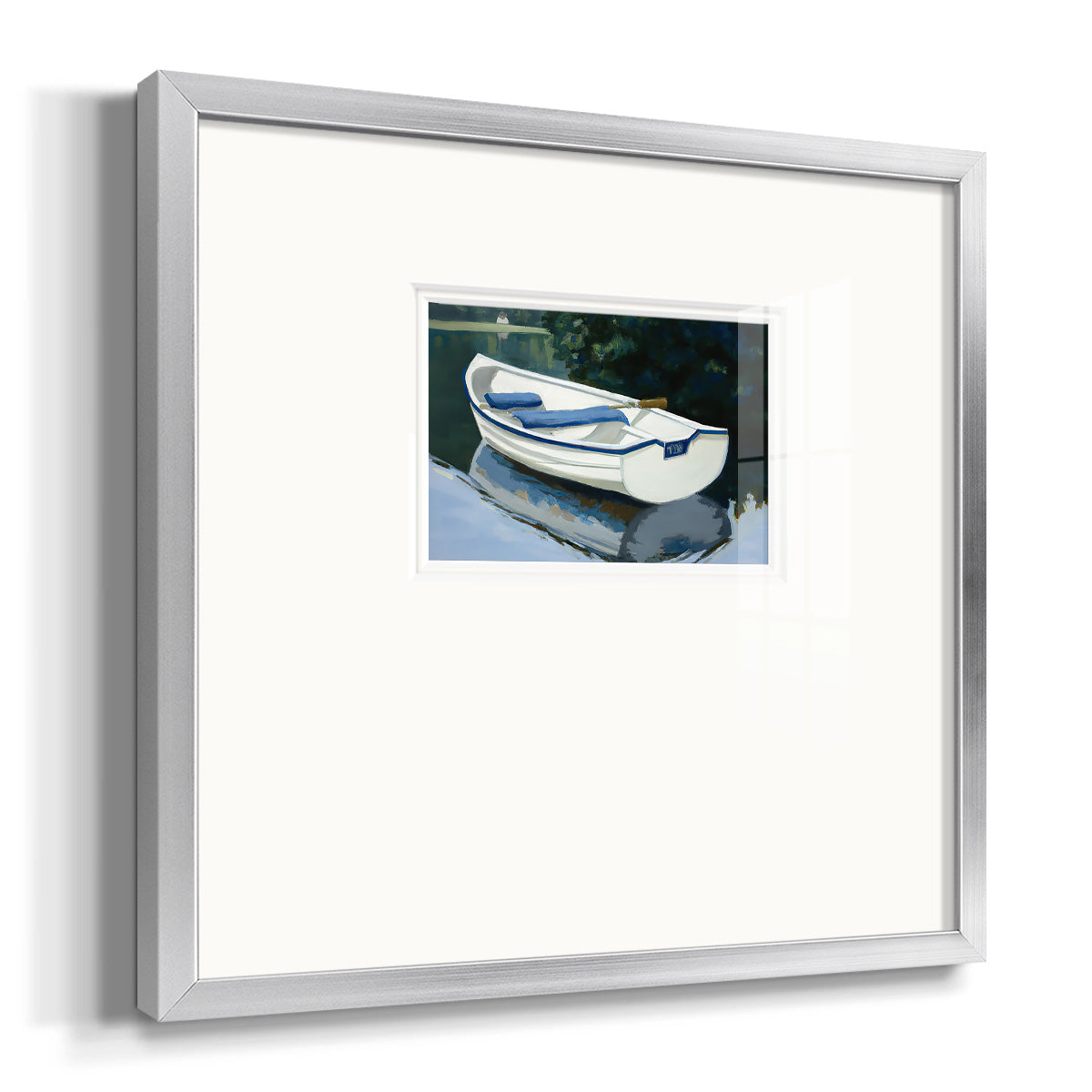 Colorful Rowboat I Premium Framed Print Double Matboard