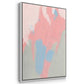 Blushing Abstract I - Framed Premium Gallery Wrapped Canvas L Frame 3 Piece Set - Ready to Hang