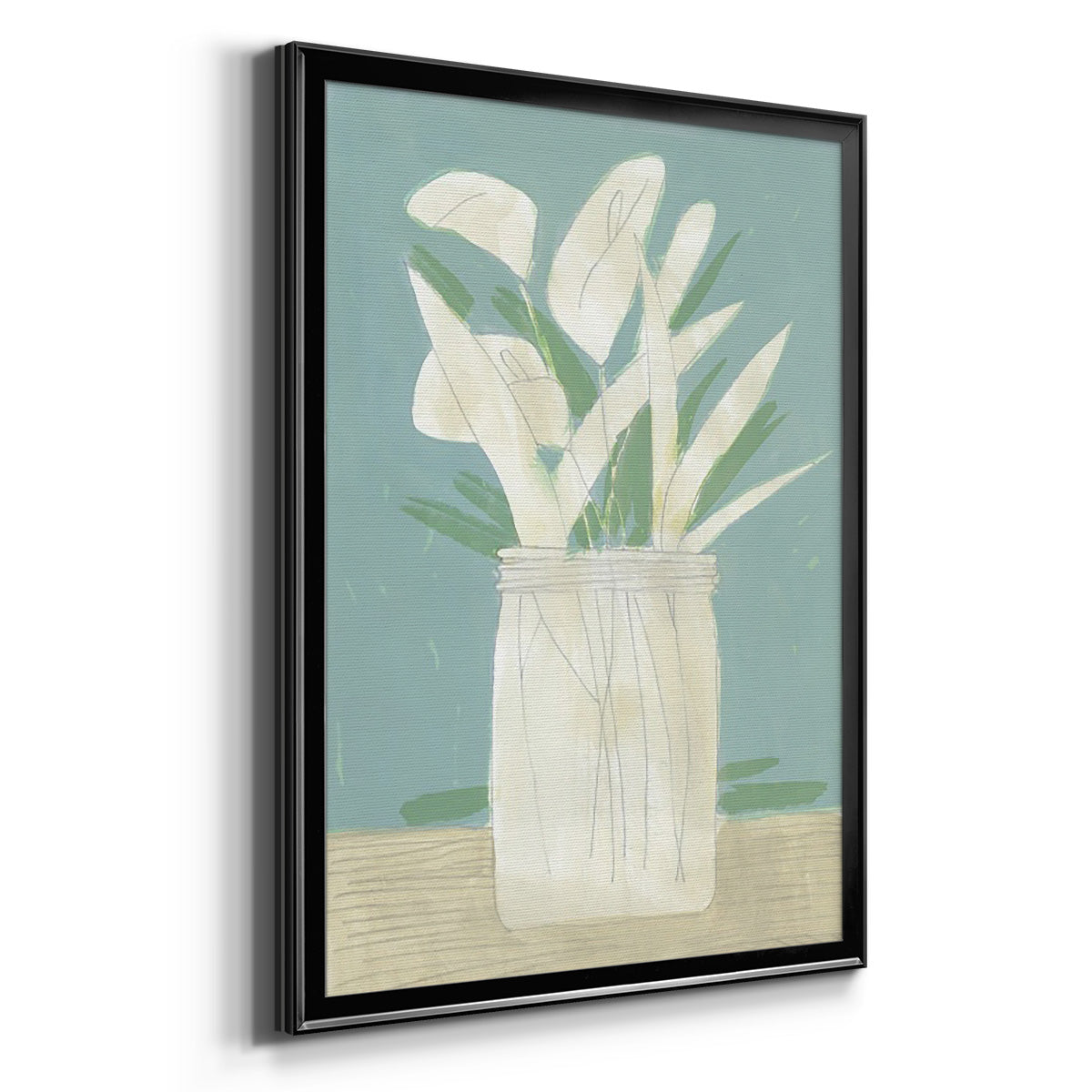 Muted Spring Arrangement IV - Modern Framed Canvas Print