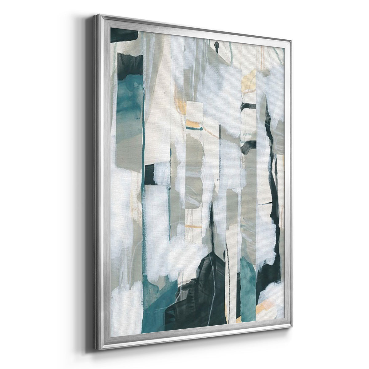 Sea Cavern Strata I - Modern Framed Canvas Print