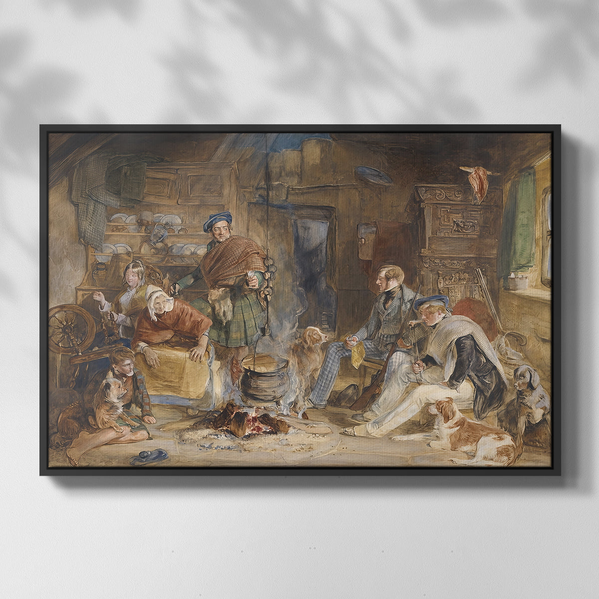 Highland Hospitality, 1832 - Floater Framed Canvas Print