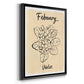 Birth Month II - Modern Framed Canvas Print