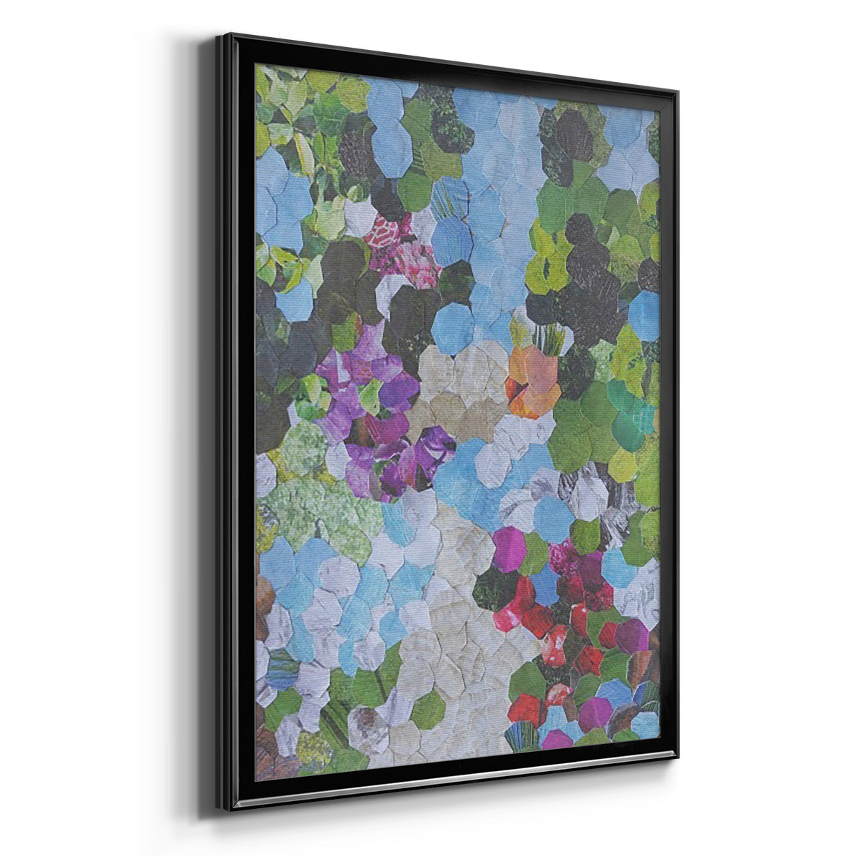 Iris Garden - Modern Framed Canvas Print