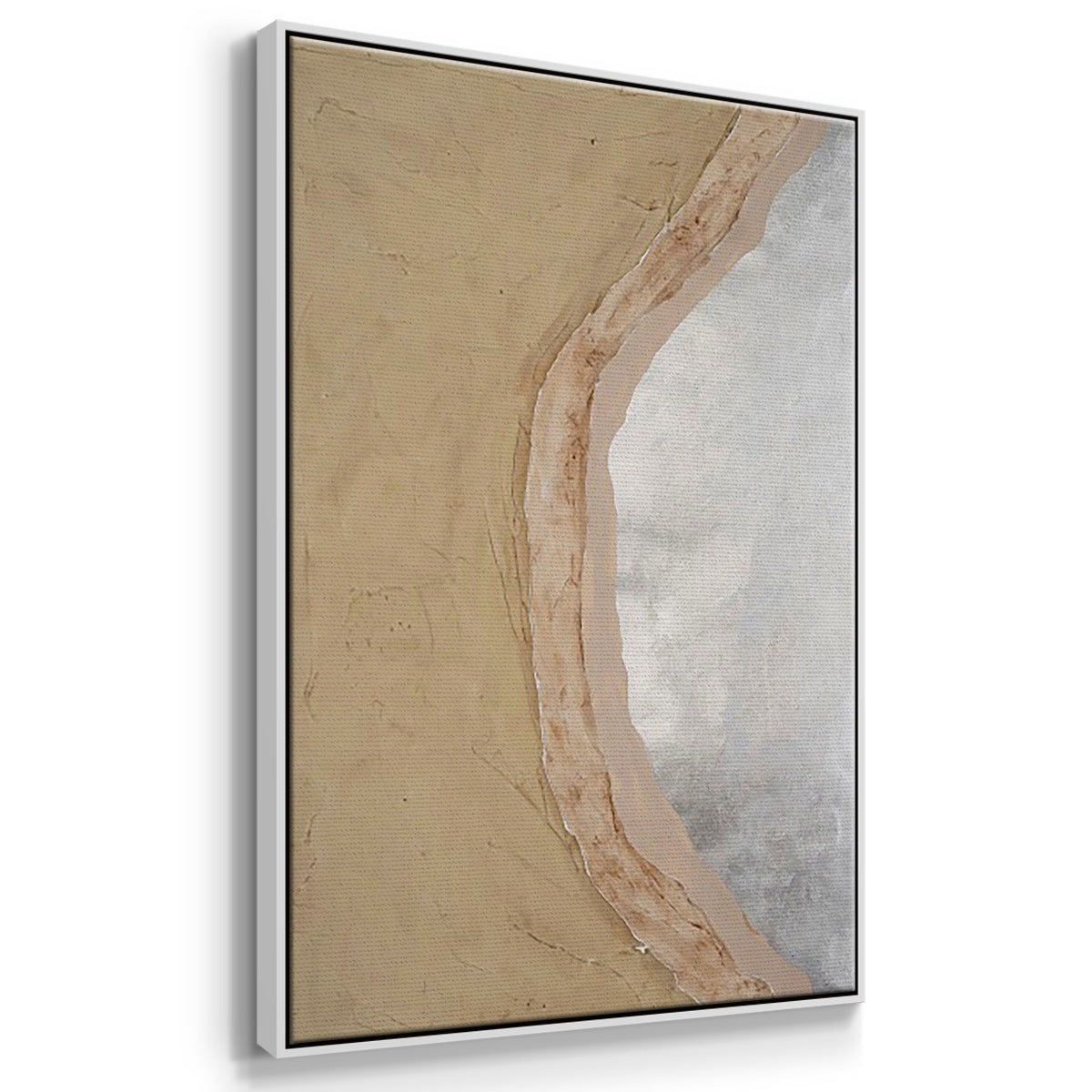 Silver Lake I - Framed Premium Gallery Wrapped Canvas L Frame 3 Piece Set - Ready to Hang