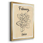 Birth Month II - Modern Framed Canvas Print