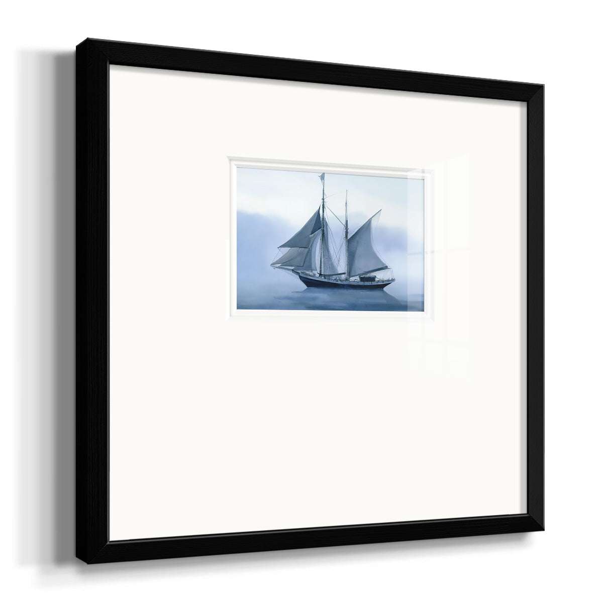 Misty Sail Premium Framed Print Double Matboard