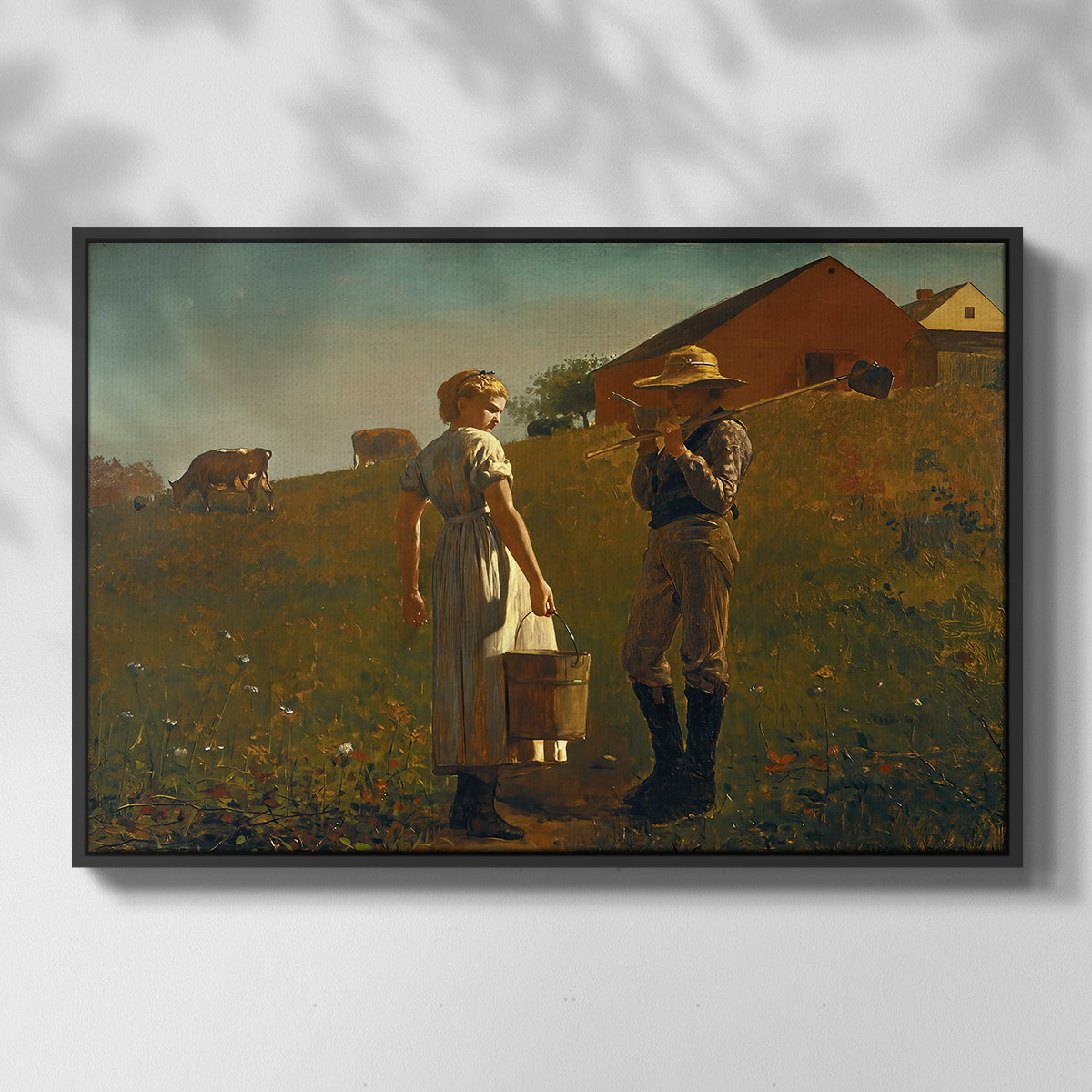 A Temperance Meeting, 1874 - Floater Framed Canvas Print