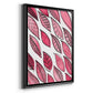 Patterned Leaf Shapes III - Modern Framed Canvas Print