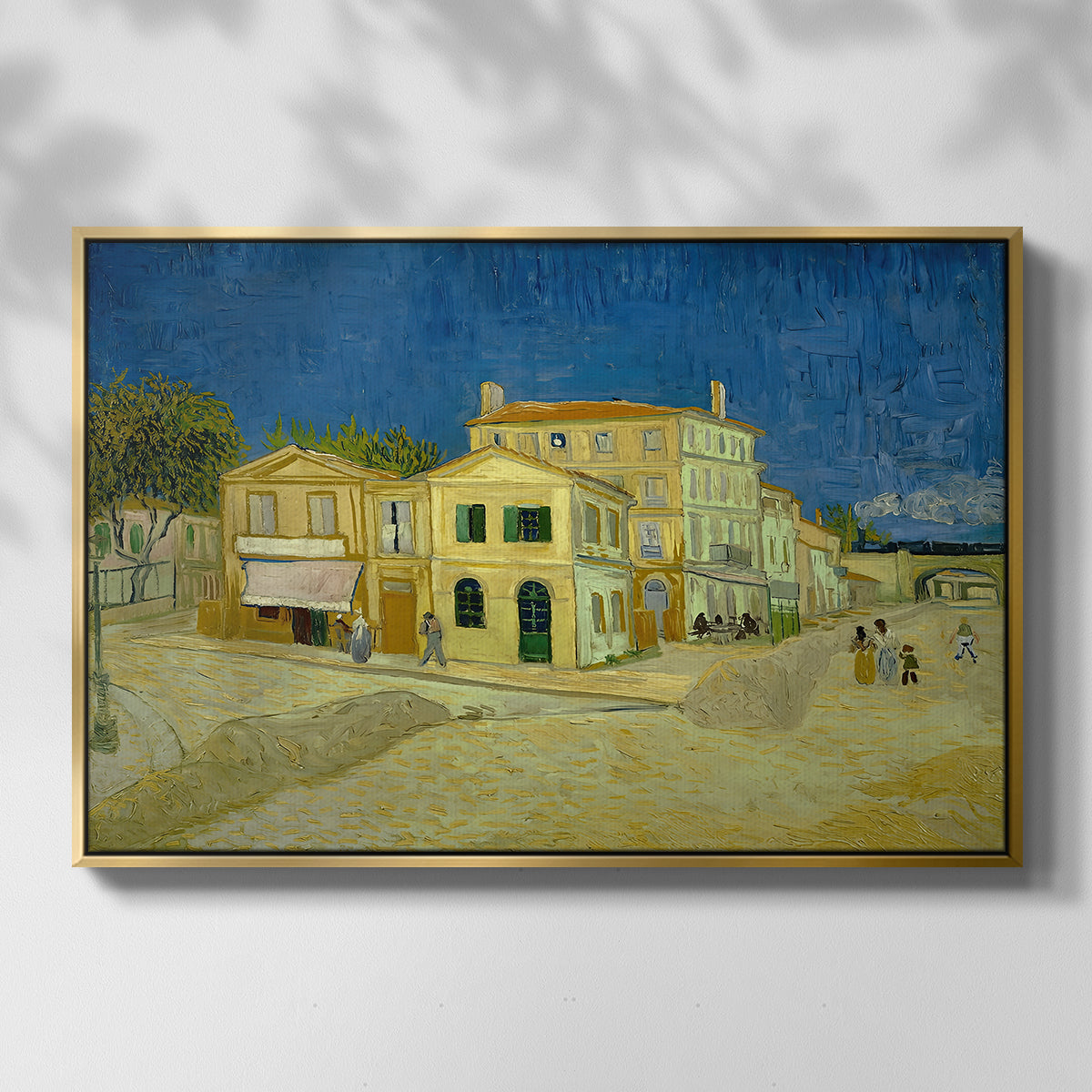 The Yellow House (The Street), 1888 - Floater Framed Canvas Print