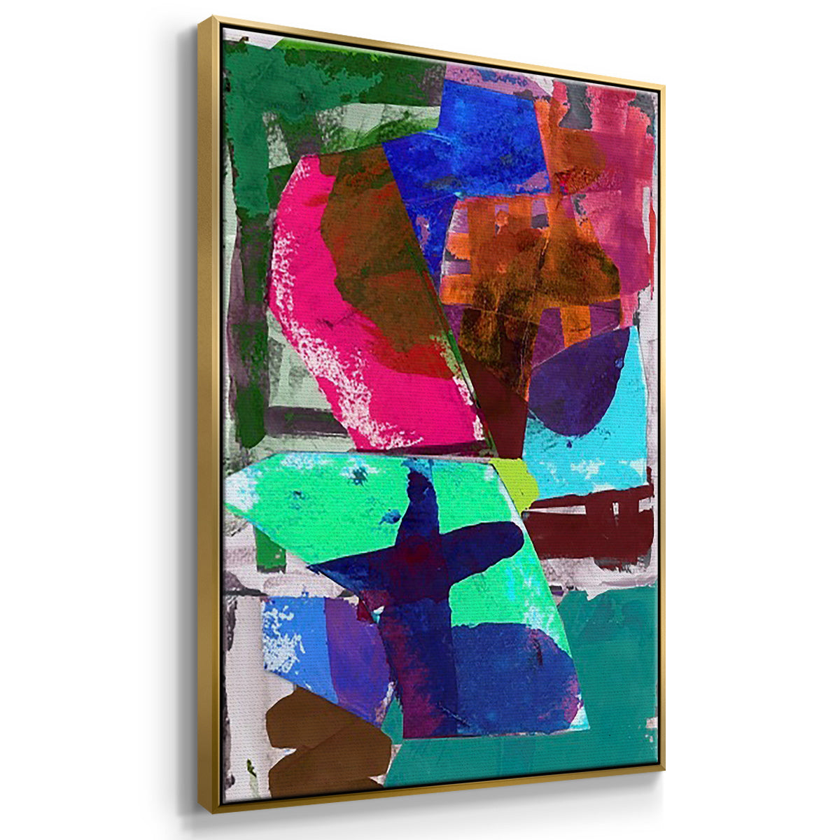 Brights Strokes I - Floater Framed Canvas Set