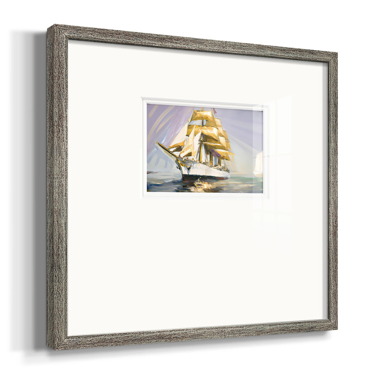 Golden Sail III Premium Framed Print Double Matboard