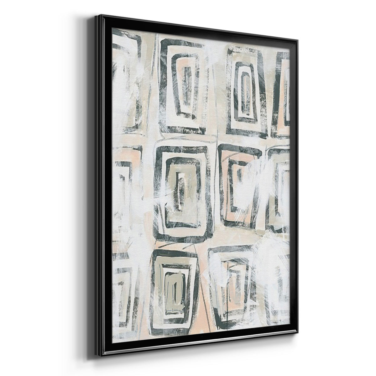 Sand Glyphs IV - Modern Framed Canvas Print