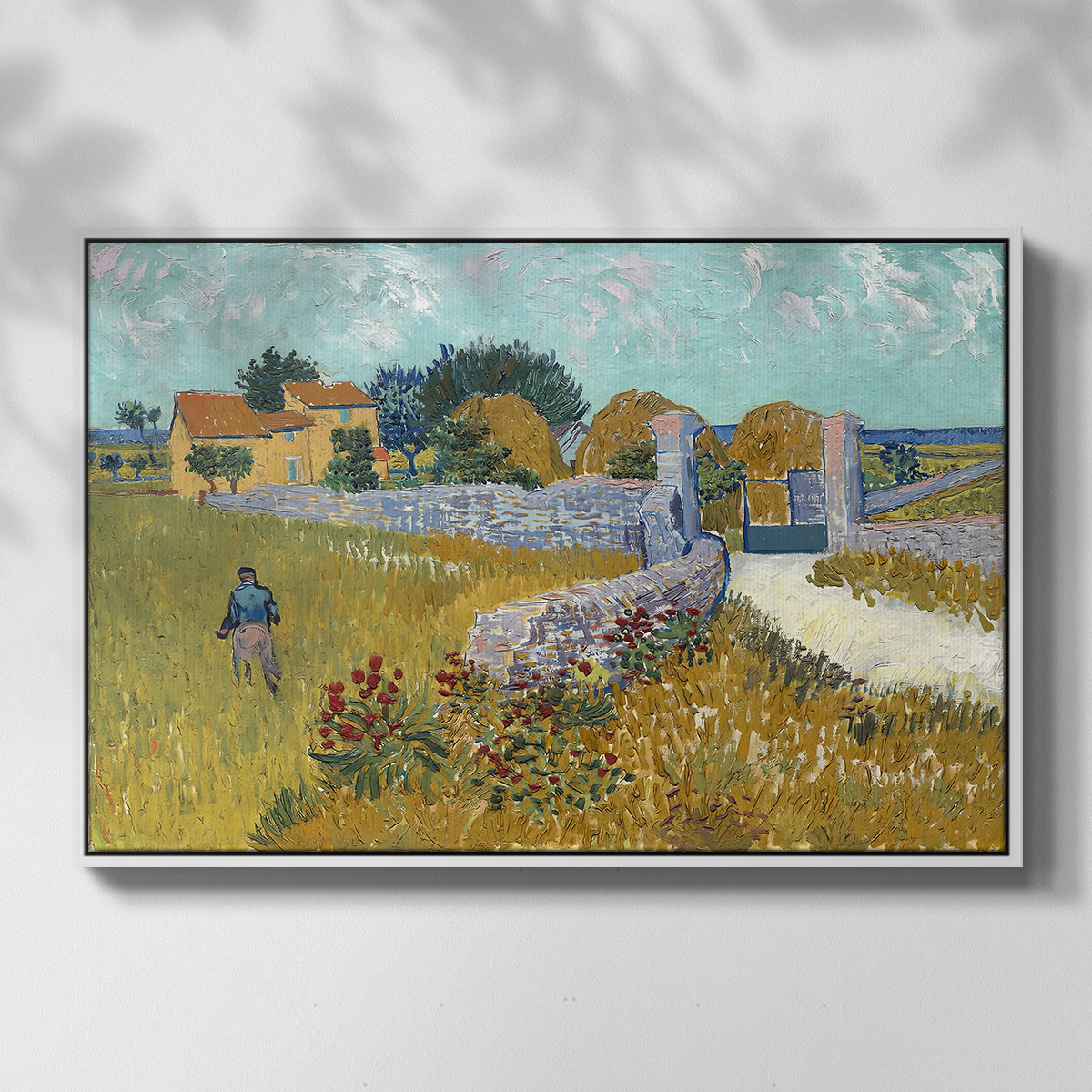 Farmhouse in Provence, 1888 - Floater Framed Canvas Print