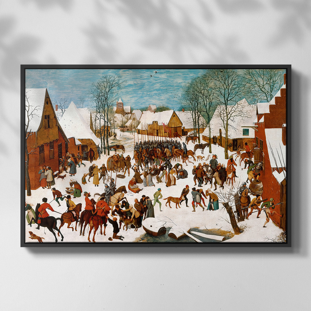 Massacre of the Innocents, c. 1565-1567 - Floater Framed Canvas Print