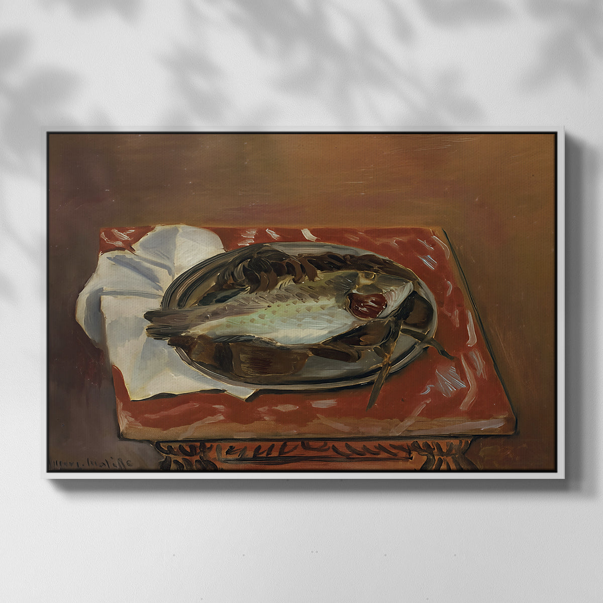 Still Life with Bream (Nature morte à la daurade), 1920 - Floater Framed Canvas Print