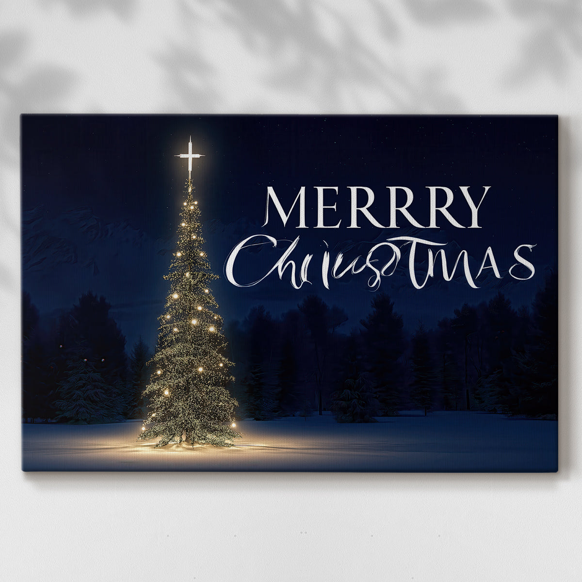 Quiet Blue Fir Serenade - Canvas Art Print
