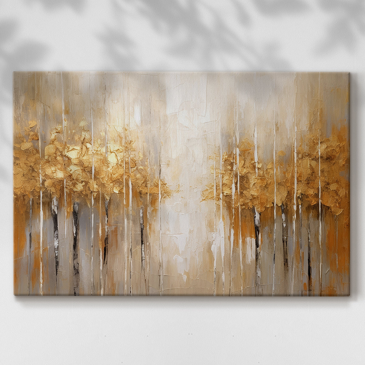 abstract art,modern art,golden trees,tranquil landscape,textured artwork,warm tones,cream colors,contemporary style,soothing imagery,nature depiction,color palette,serene atmosphere,wall decor,canvas painting,vibrant hues,abstract landscape,visual harmony,impressionistic art,nature-inspired,gold accents,minimalist design,abstract trees,elegant decor,decorative art,emotional resonance,home decor,unique artwork,calming colors,expressive art,rich textures,decorative elements,landscape representation