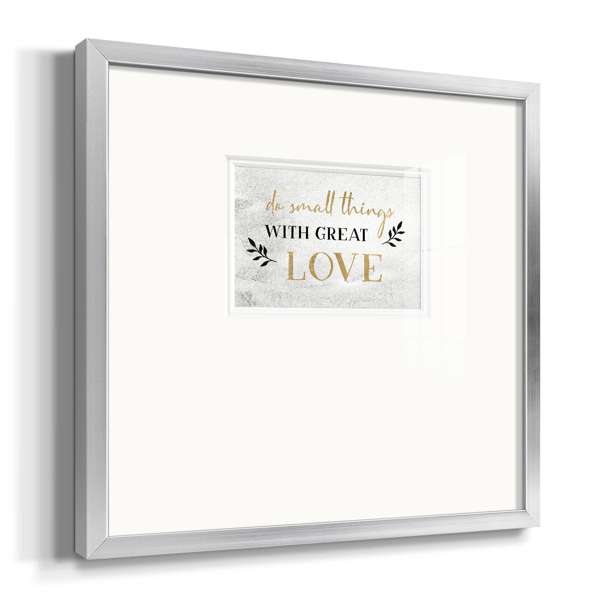 Small Things Gold Premium Framed Print Double Matboard