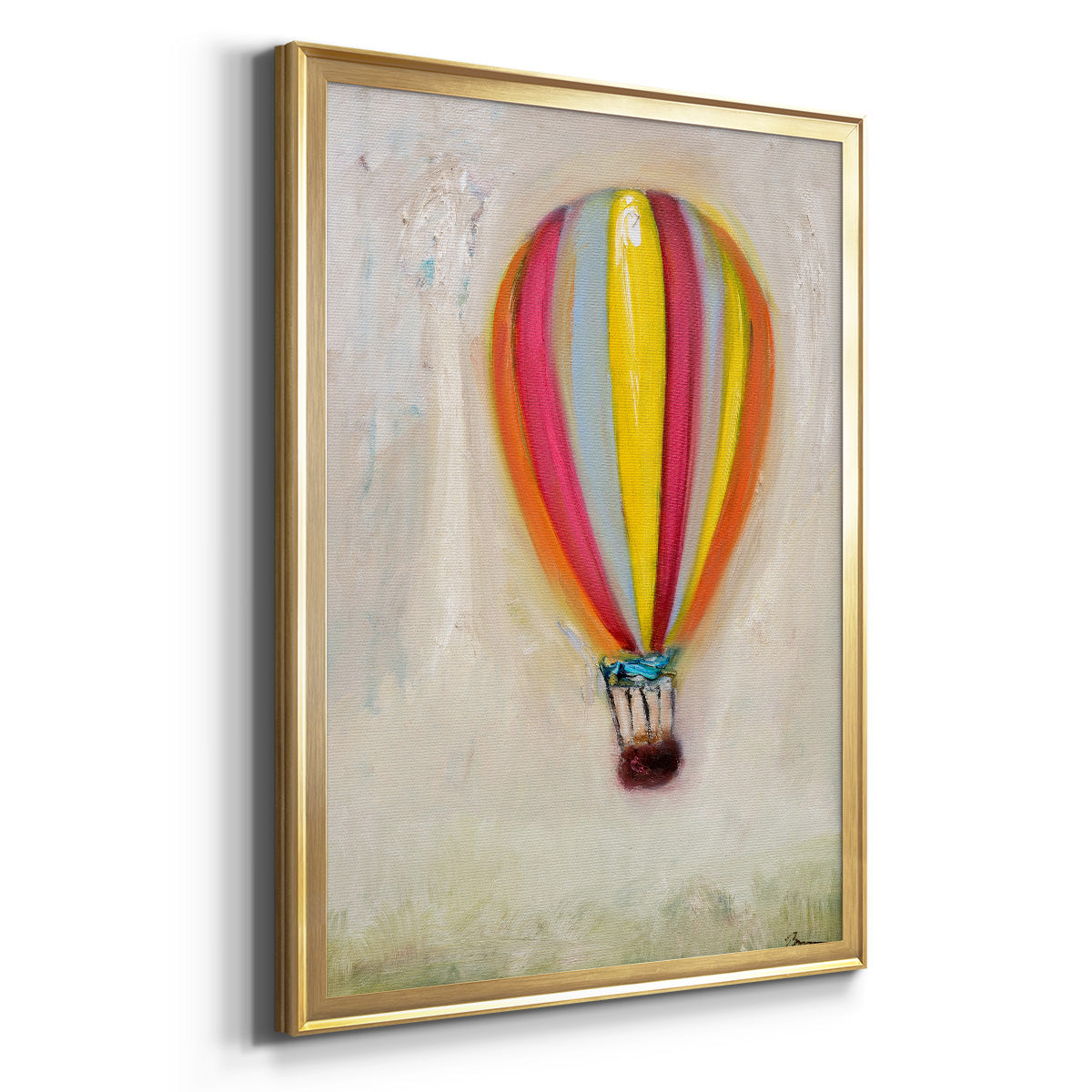 Lucky Hot Air Balloon -  Framed Canvas Print
