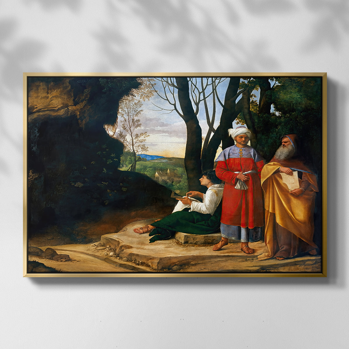 The Three Philosophers, c. 1508-1509 - Floater Framed Canvas Print